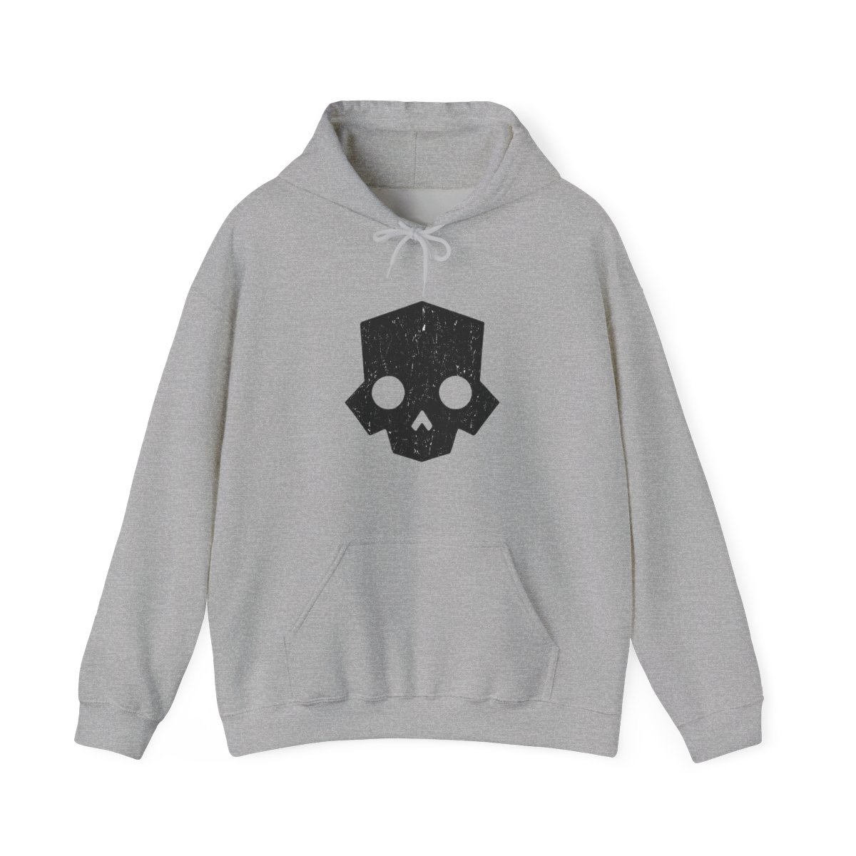 Worn Black Helldivers Skull Hoodie