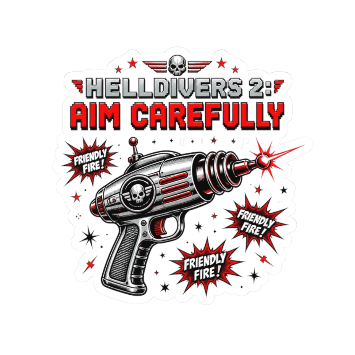 Helldivers 2 "Friendly Fire" Sticker