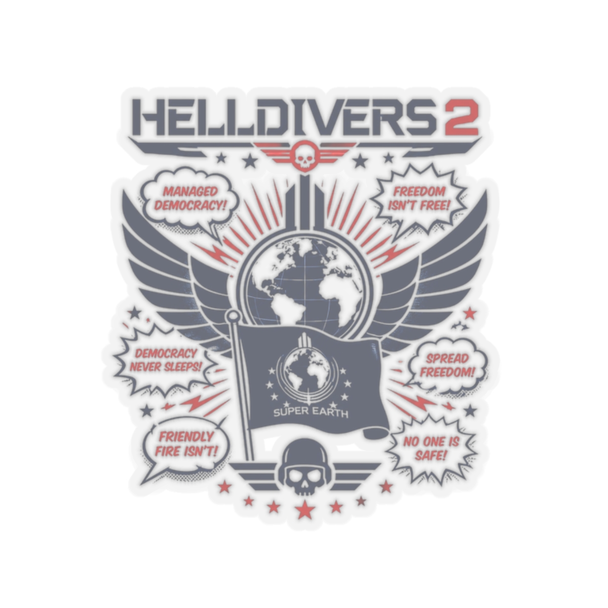 Helldivers 2 "Managed Democracy" Sticker