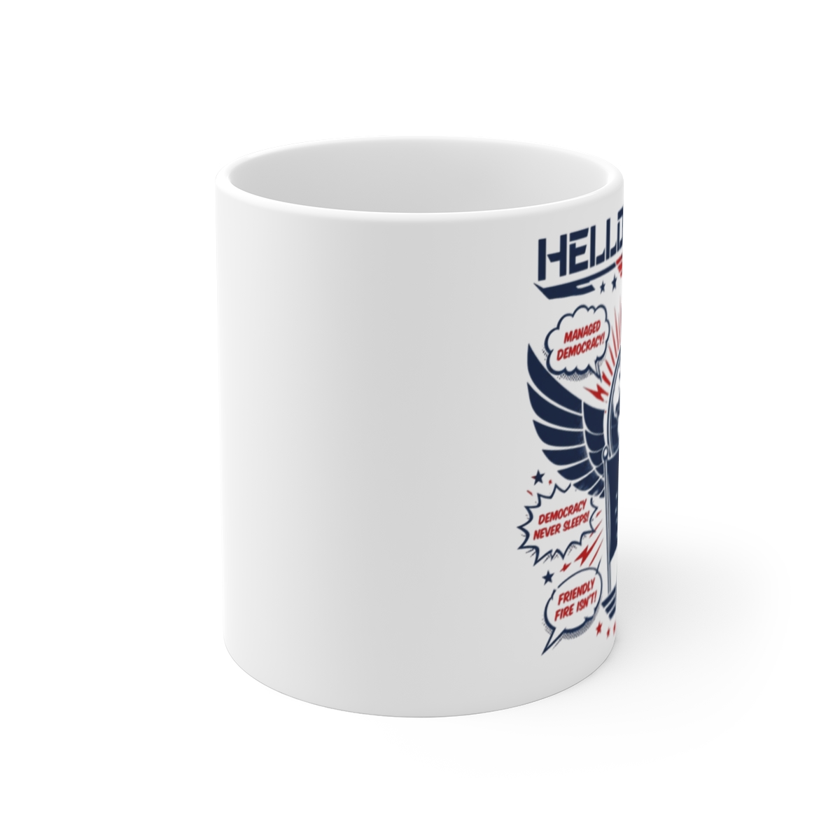 Helldivers 2 "Managed Democracy" White Mug